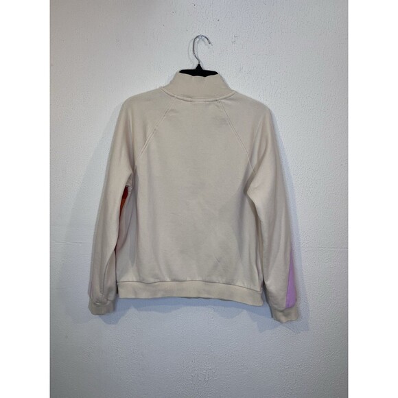 Women's Color Block Stripe Zip-Up Track Jacket Sz M LEGO Collection Target Cream - Picture 3 of 8